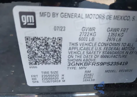 2023 Chevrolet Blazer Fwd Premier z USA, uszkodzony, nr VIN 3GNKBFRS9PS235419